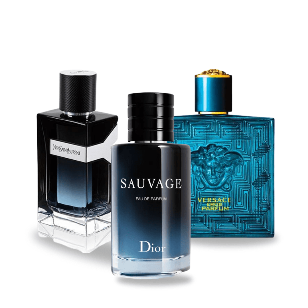 BLACK FRIDAY 3-DUFT-SET: Dior Sauvage, Yves Saint Laurent Y Men und Versace Eros – 100 ml