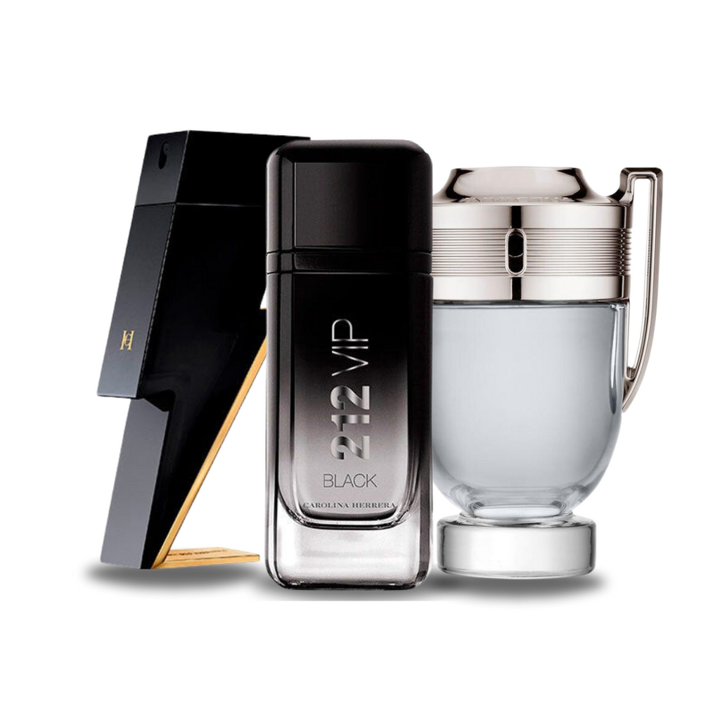 BLACK FRIDAY 3-DUFT-SET: Carolina Herrera Bad Boy, Carolina Herrera 212 VIP Black und Paco Rabanne Invictus – 100 ml
