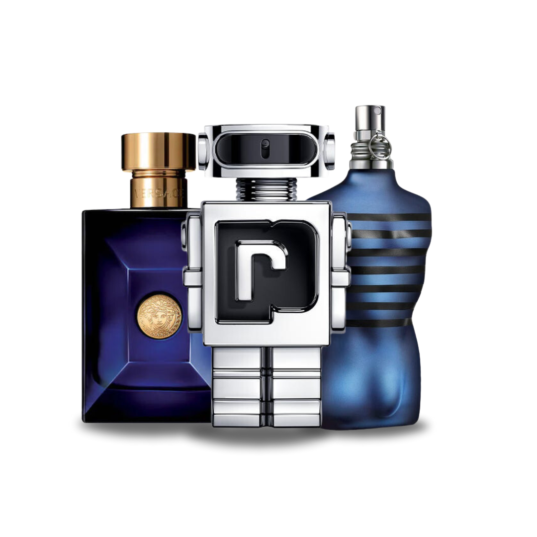 BLACK FRIDAY 3-DUFT-SET: Versace Dylan Blue, Paco Rabanne Phantom und Jean Paul Gaultier Ultra Male – 100 ml